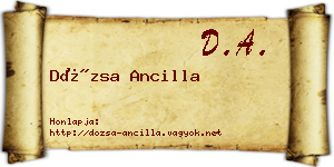 Dózsa Ancilla névjegykártya